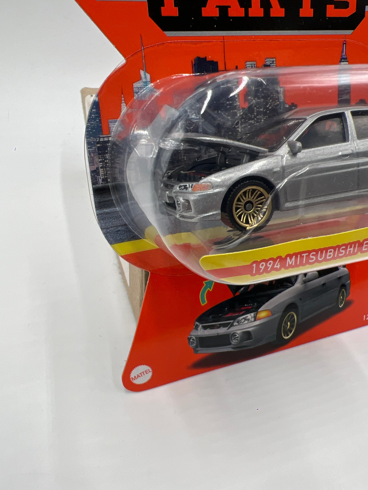 Matchbox Moving Parts #12 1994 Mitsubishi Evolution IV Silver 167M