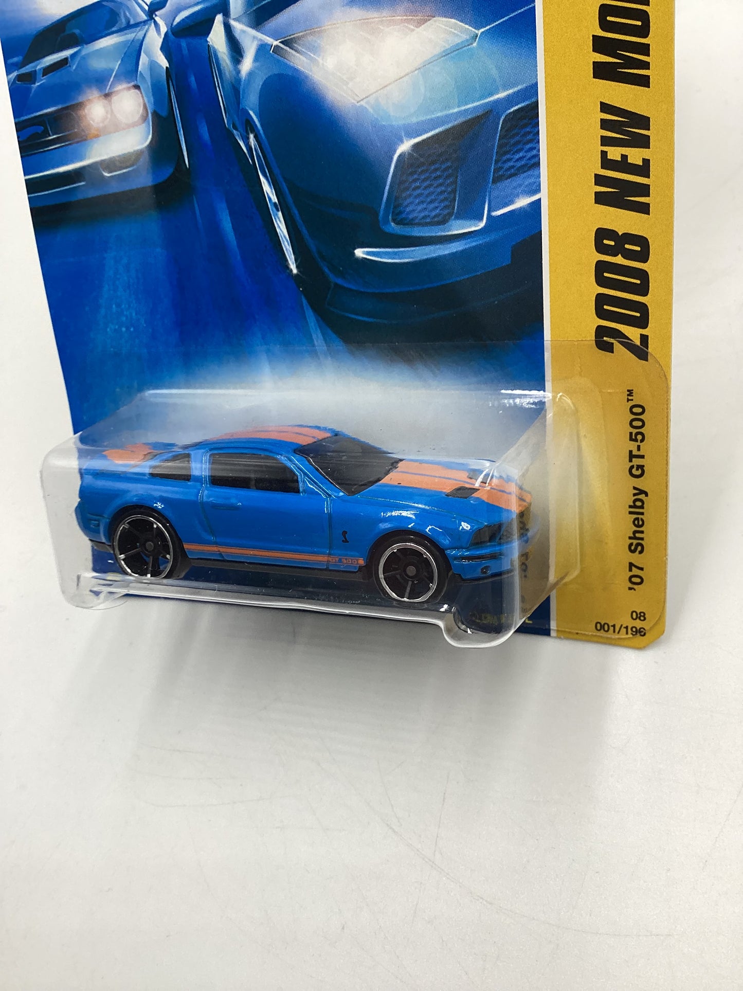 2008 Hot Wheels New Models #1 07 Shelby GT-500 Blue 23G