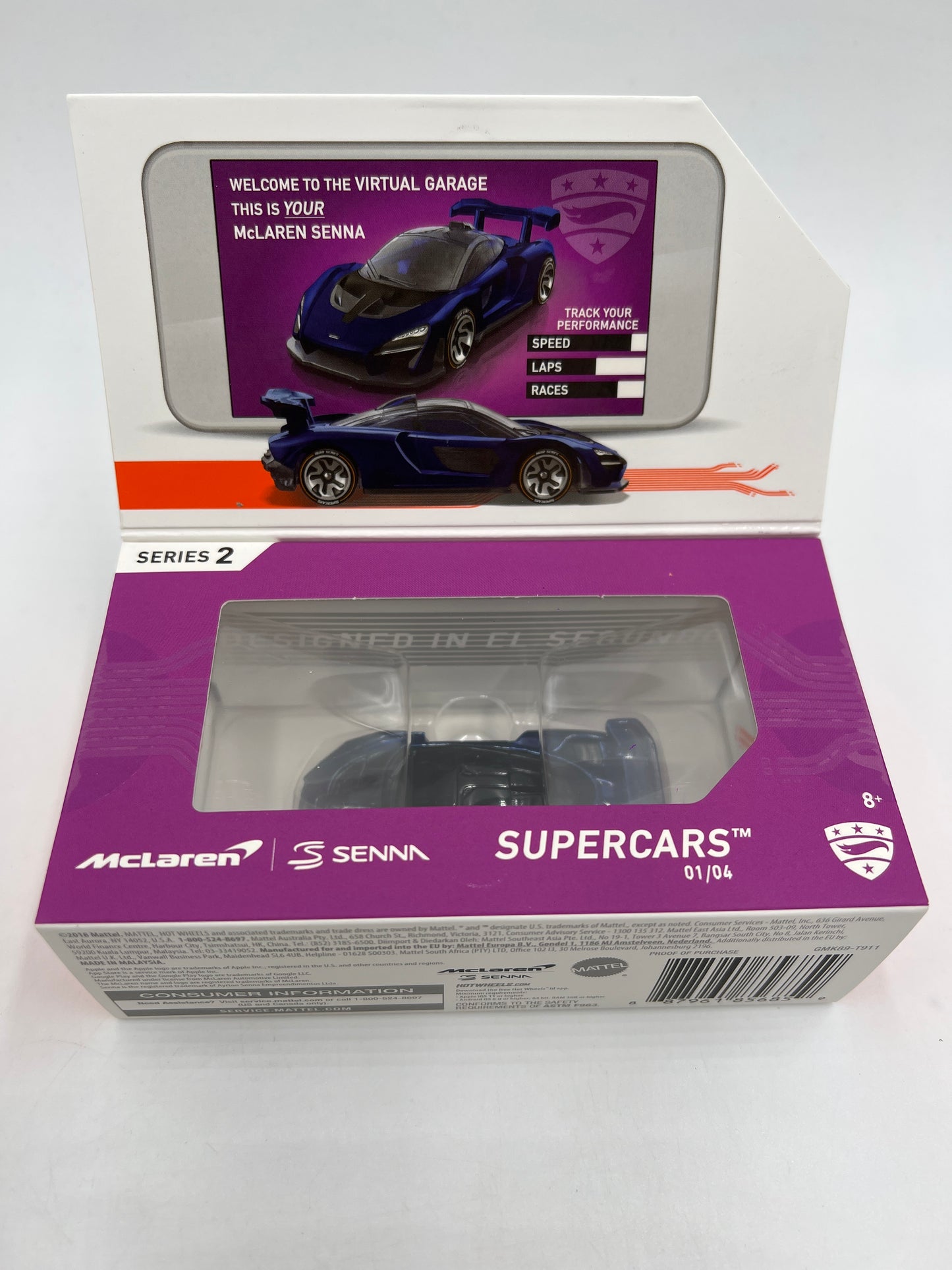 Hot Wheels iD Supercars Series 2 #1 McLaren Senna Blue Sealed