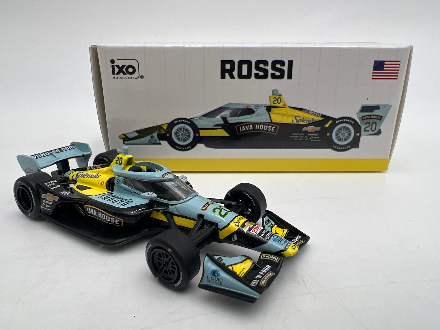 IXO Models 1/64 NTT Indycar Series Alexander Rossi #20 Java House