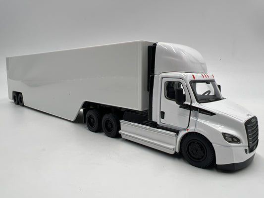Kinsmart 1/62 Scale Freightliner eCascadia W/Container White