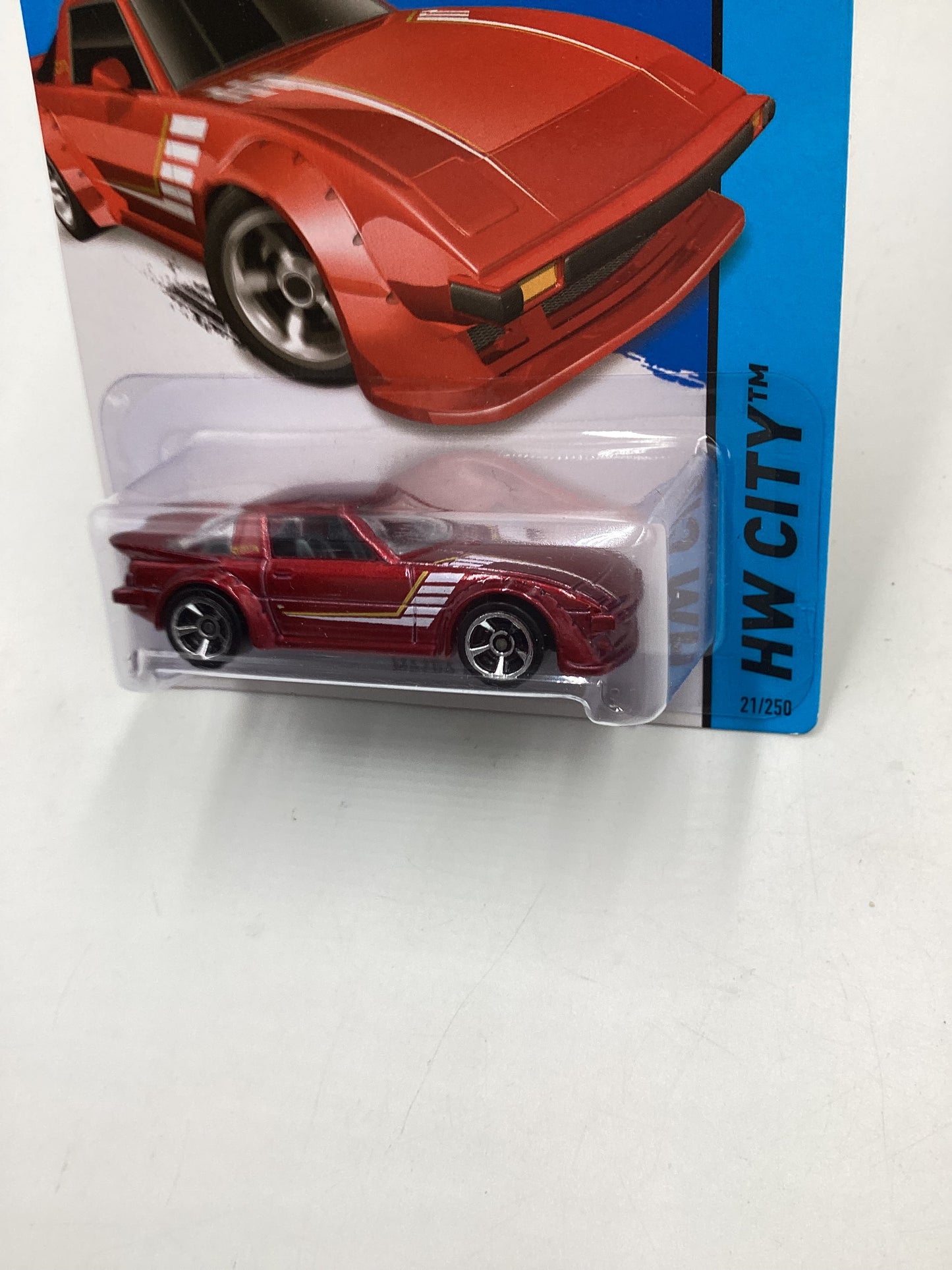 2014 Hot Wheels HW City #21 Mazda RX-7 Red 86E