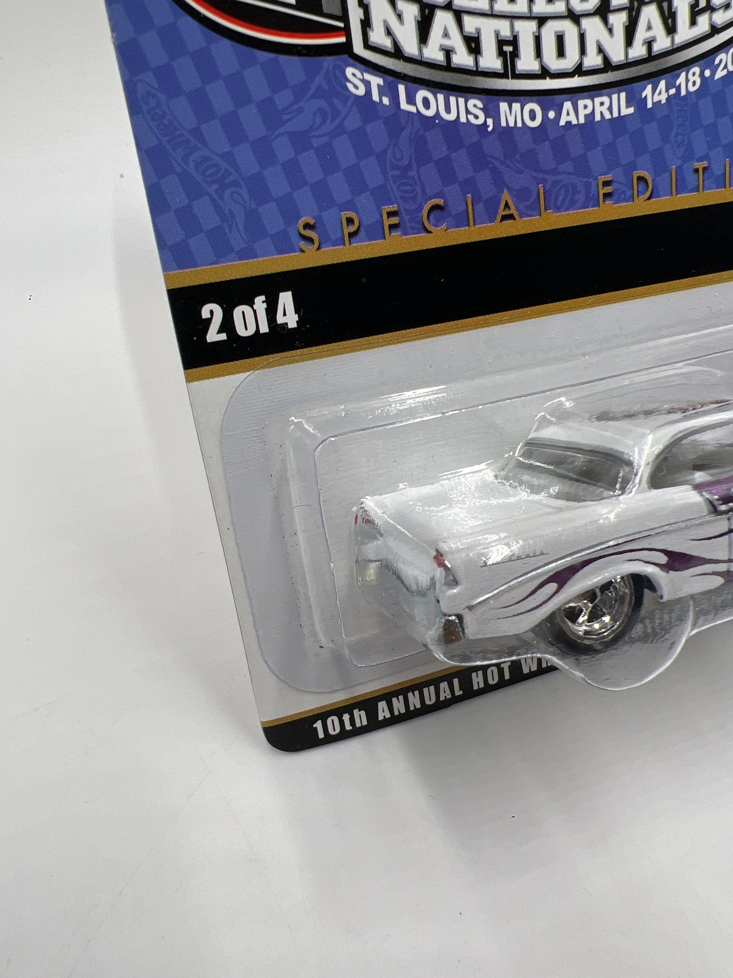 2010 Hot Wheels 10th Annual Collectors Nationals MO #1608/2400 56 Chevy W/Protector