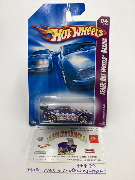 2008 Hot Wheels HW Team: Hot Wheels Racing #148 Nissan Silvia Blue Y5 Wheels 80B