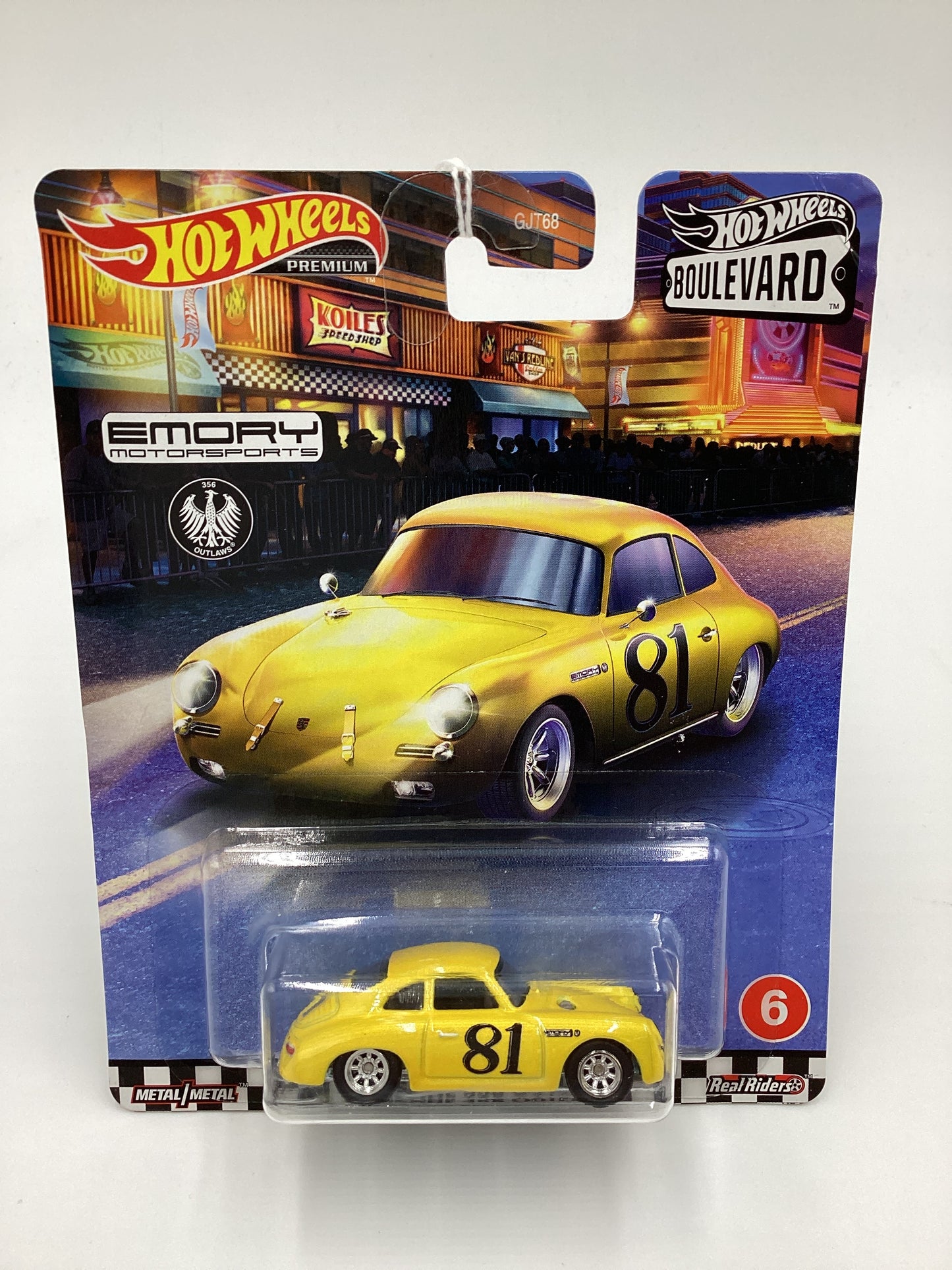 Hot Wheels Boulevard #6 Porsche 356 Outlaw Yellow Card Not Perfect 262C