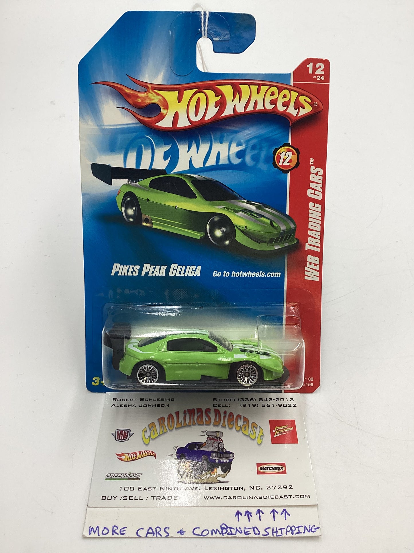 2008 Hot Wheels Web Trading Cars #88 Pikes Pike Celica Green