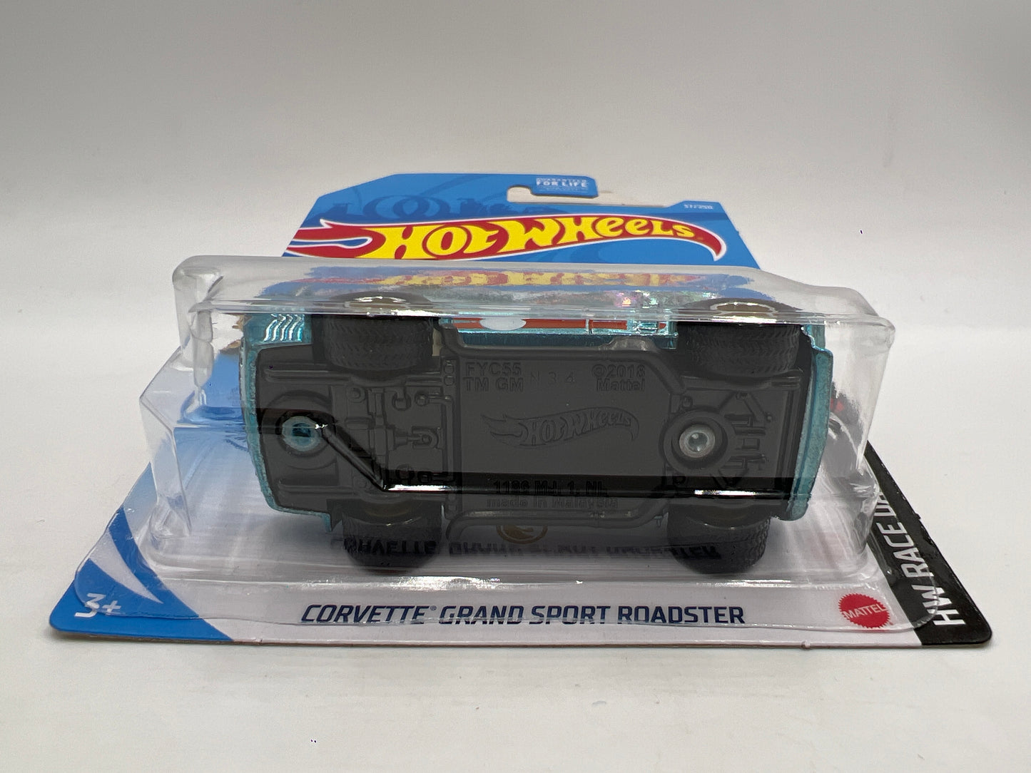 2021 Hot Wheels Factory Sealed Super Treasure Hunt #37 Corvette Grand Sport Roadster Light Blue W/Protector