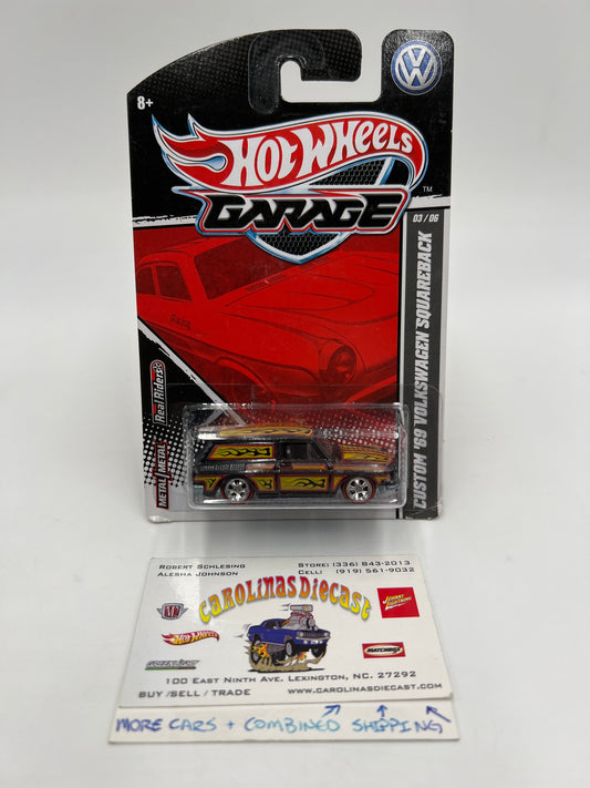 Hot Wheels Premium Garage Series #3 Custom 69 Volkswagen Squareback Black W/Protector HTF