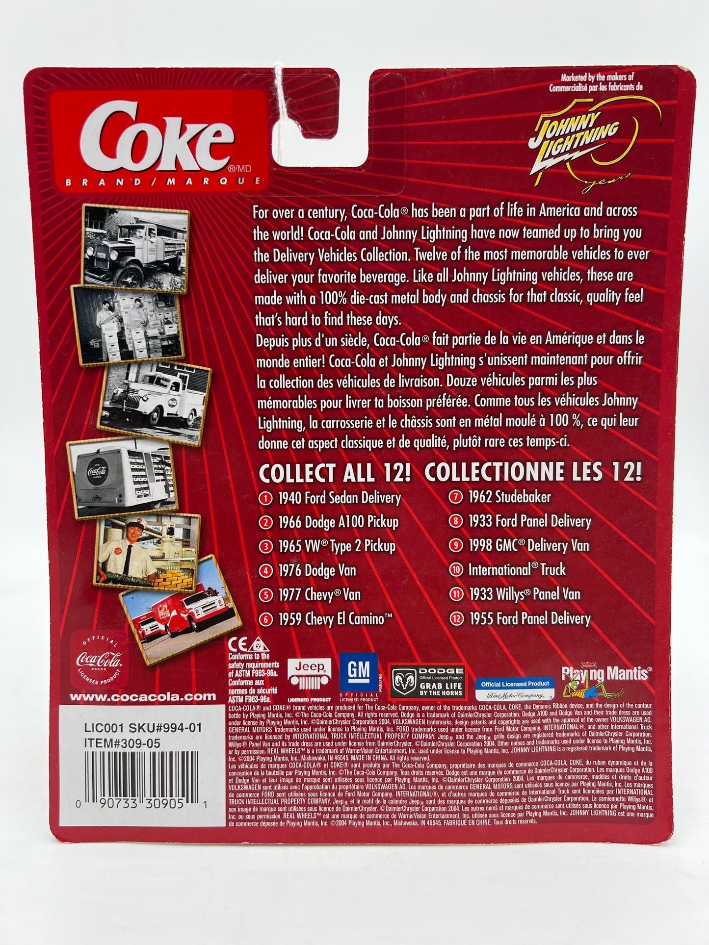 Johnny Lightning Coca Cola Delivery Vehicles #6 1959 Chevy El Camino 220D