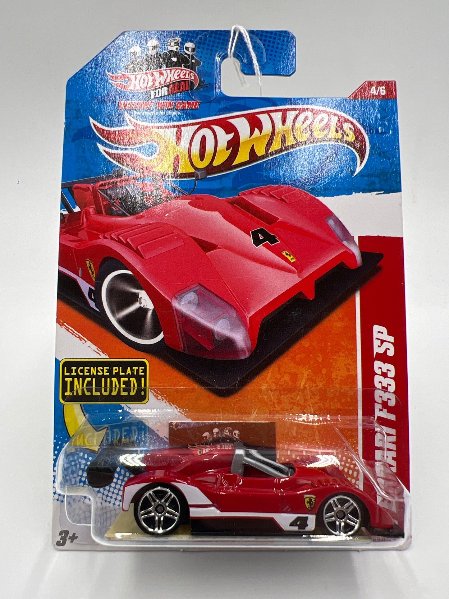 2011 Hot Wheels Thrill Racers Raceway #220 Ferrari F333 SP Red W/License Plate SR