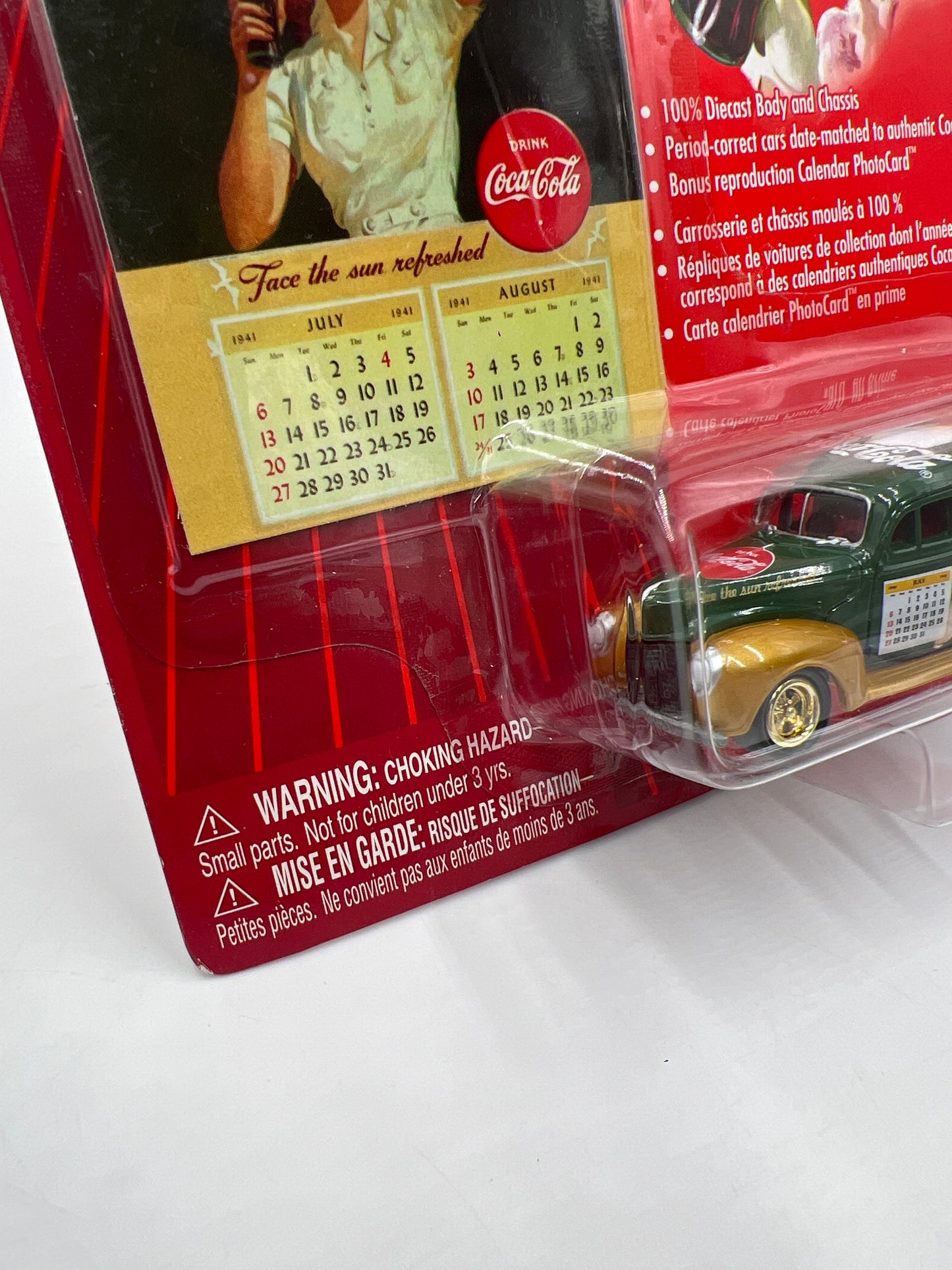 Johnny Lightning Coca Cola Calendar Girl Series #2 40 Ford Sedan Delivery Green/Gold