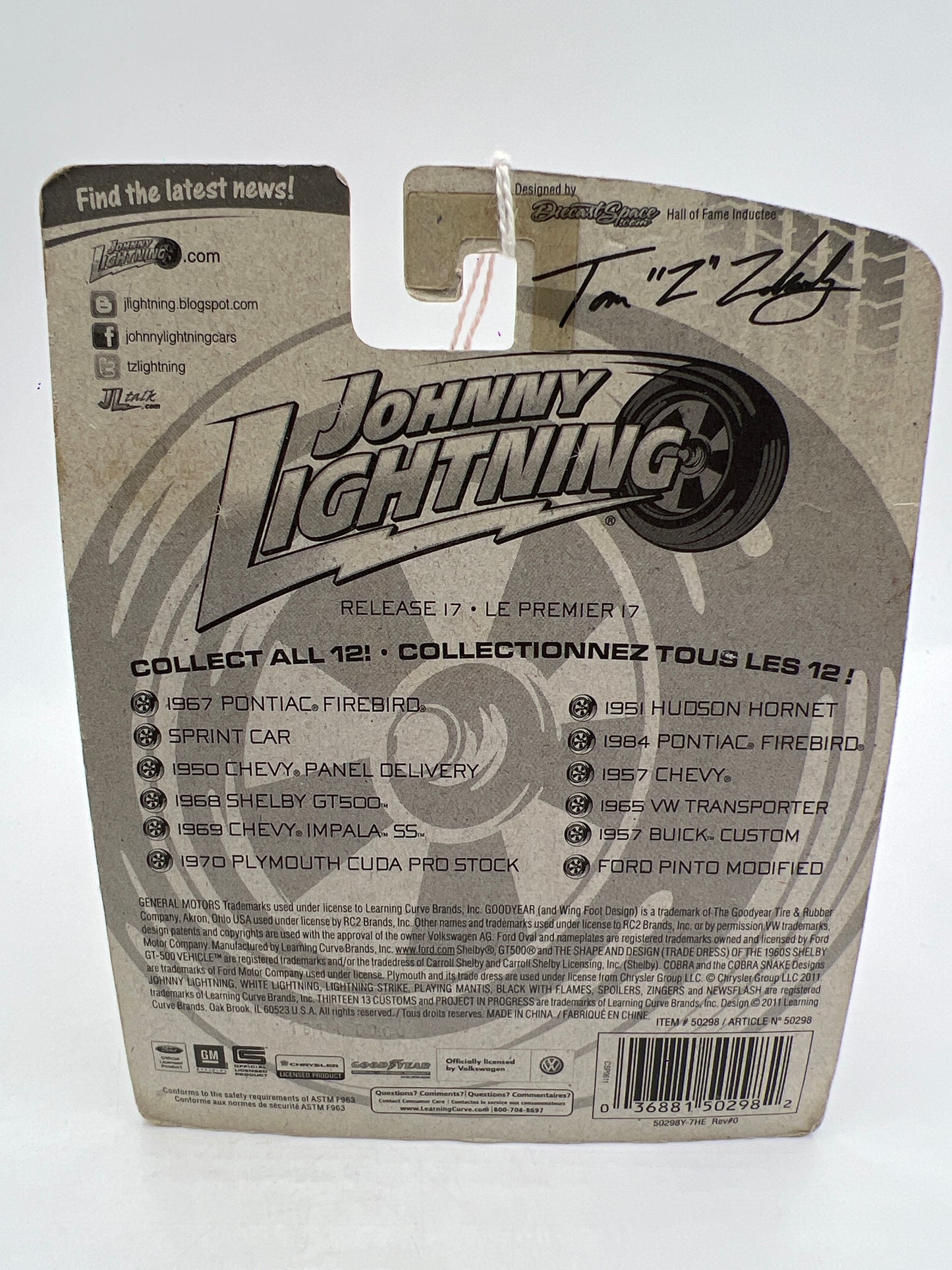 Johnny Lightning Small Card 1968 Shelby GT500 Gold