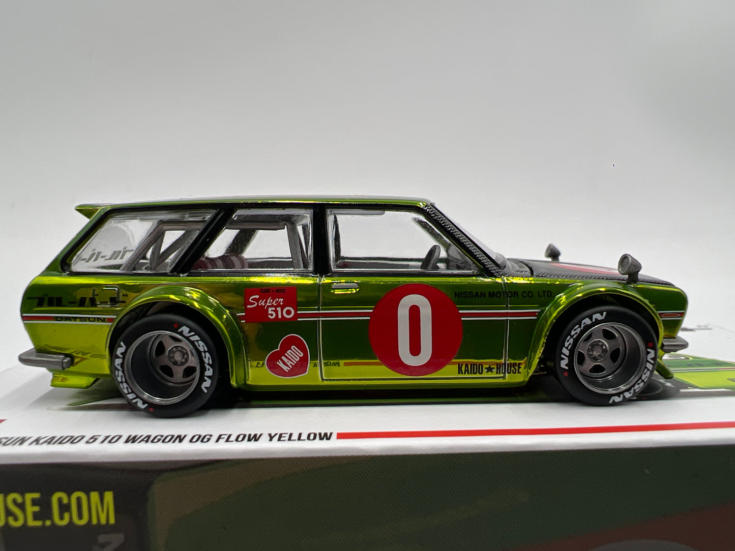 Mini GT Kaido House #164 Datsun Kaido 510 Wagon OG Flow Yellow