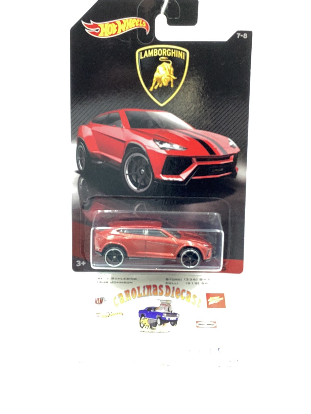 Hot wheels Lamborghini series Lamborghini Urus #7 7/8 Walmart exclusive 151E