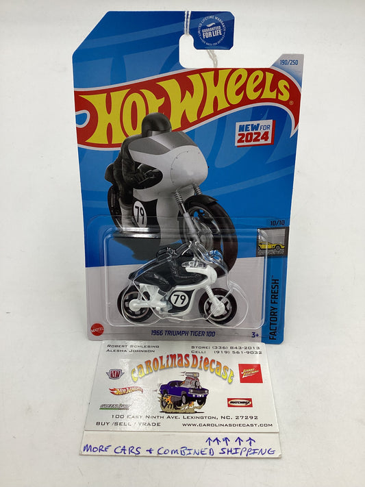 2024 Hot Wheels j case #190 1966 Triump Tiger 100 69A