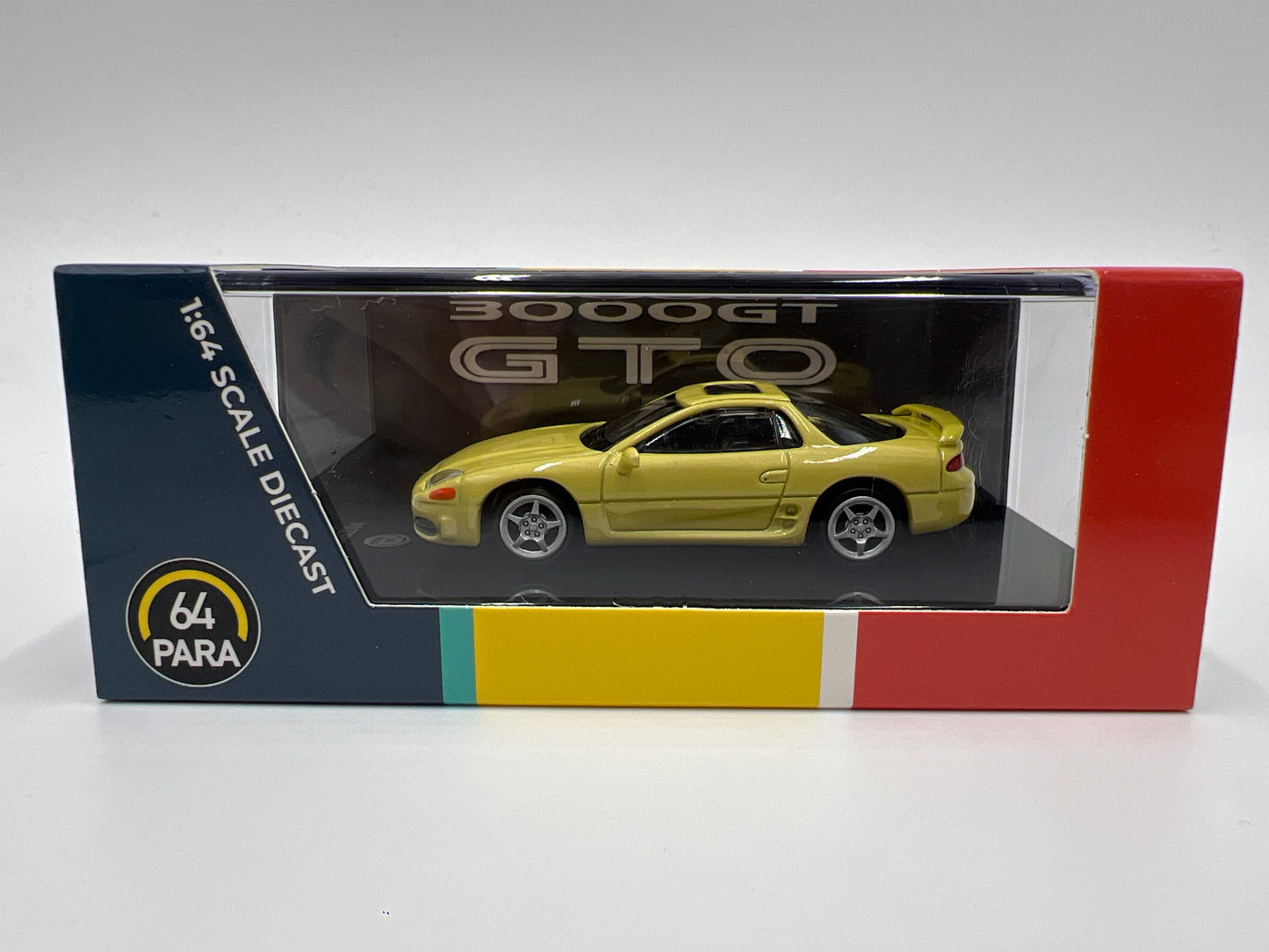 Para64 1:64 Scale Diecast Mitsubishi Motors Mitsubishi 3000GT GTO Martinique Yellow
