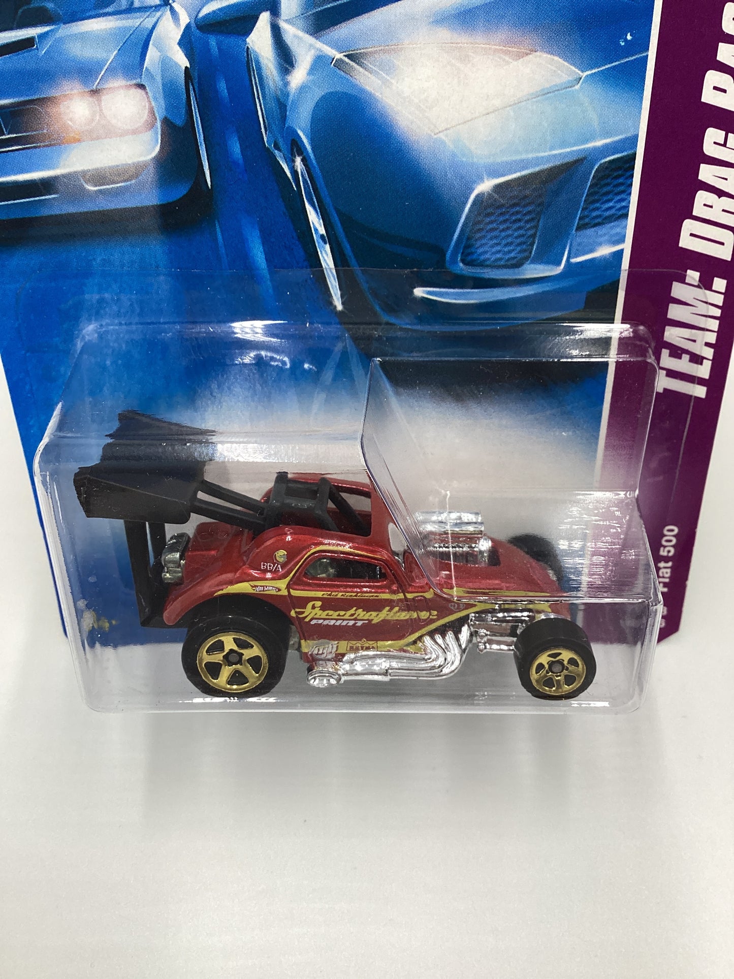 2009 Hot Wheels Team: Drag Racing #160 Fiat 500 Red