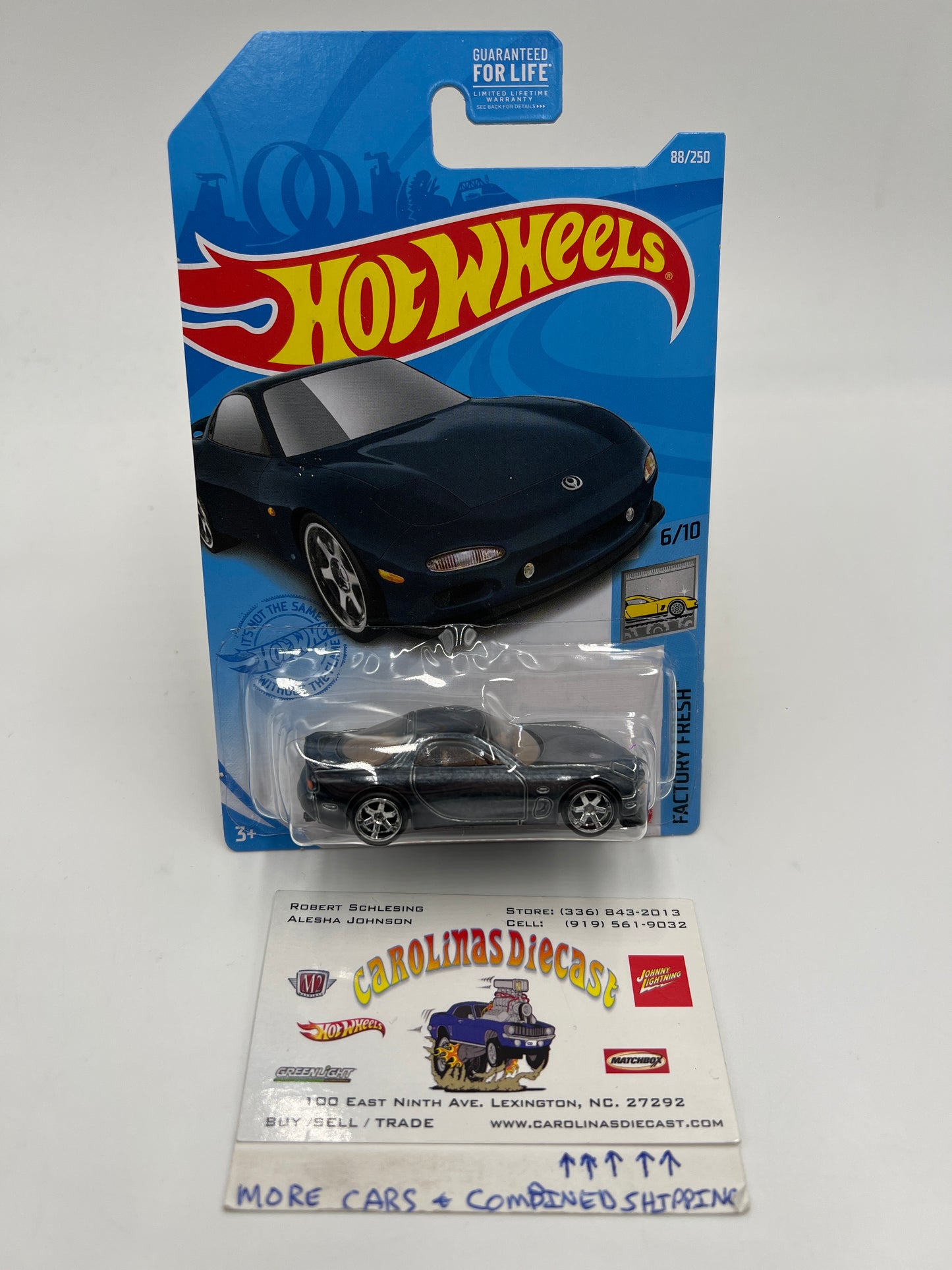 2021 Hot Wheels Super Treasure Hunt #88 95 Mazda RX-7 Black W/Protector