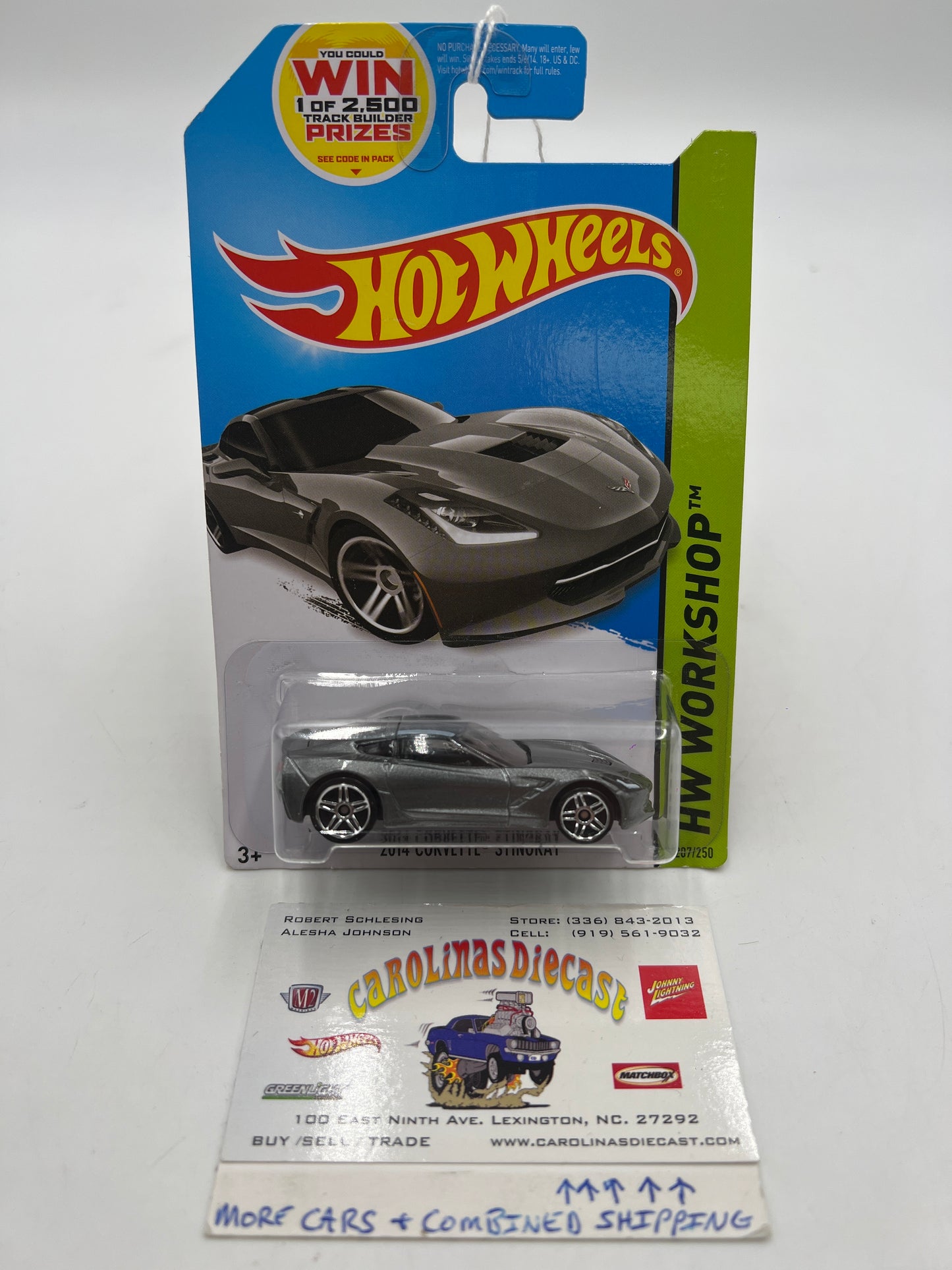 2014 Hot Wheels Workshop #207 2014 Corvette Stingray Gray 15E