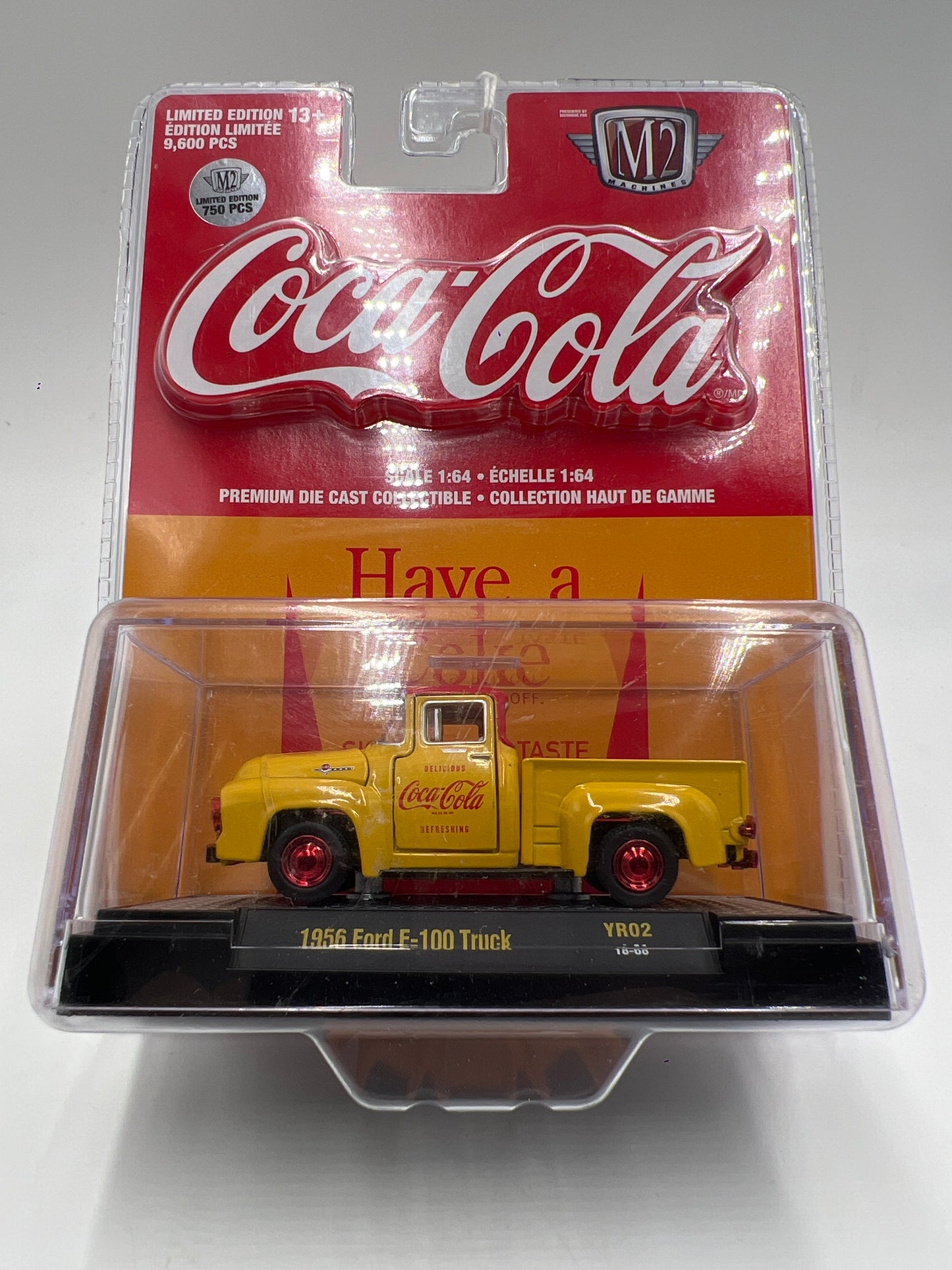 M2 Machines Coca Cola CHASE 1956 Ford F-100 Truck Yellow YR02