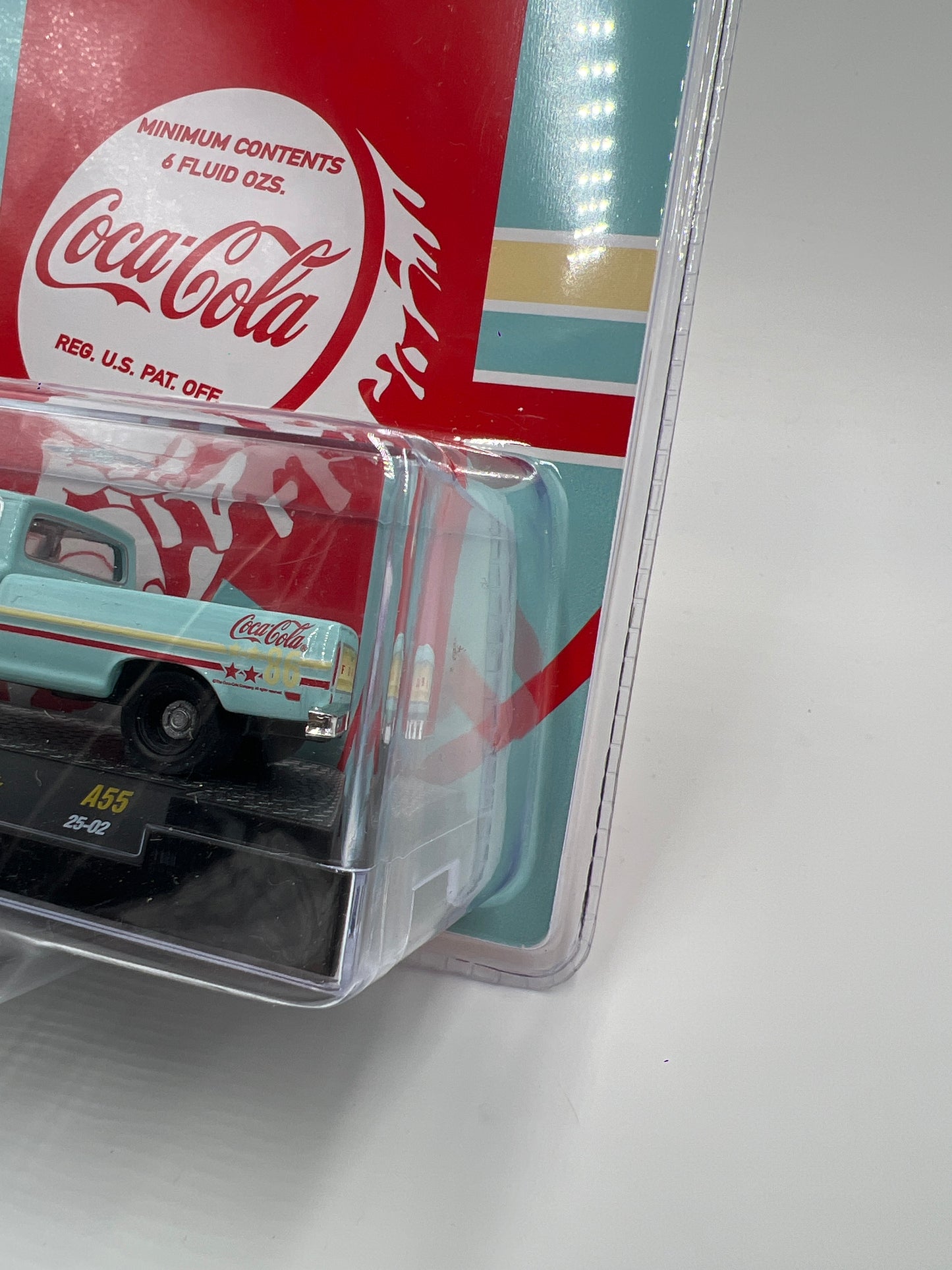2025 M2 Machines Coca Cola 1969 Ford F-100 Ranger Truck Light Blue A55 202F