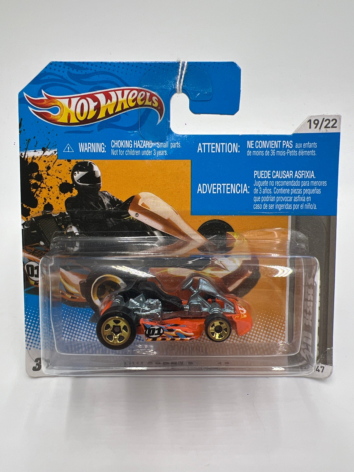 2012 Hot Wheels Short Card HW Code Cars #244 Go Kart Orange