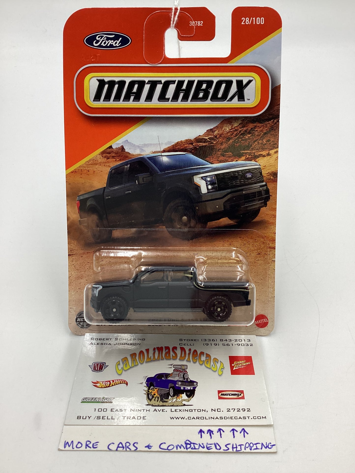 2025 Matchbox #28 2022 Ford F-150 Lightning Matte Black