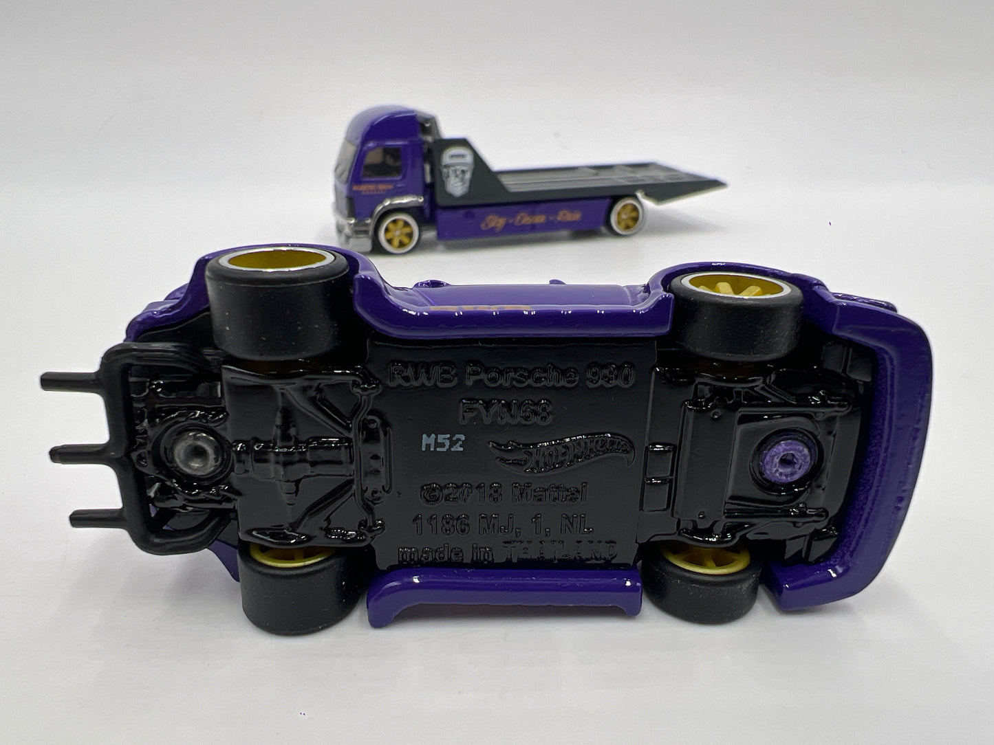 Hot Wheels 1/64 Premium Team Transport RWB Porsche 930 & Aero Lit Purple Loose