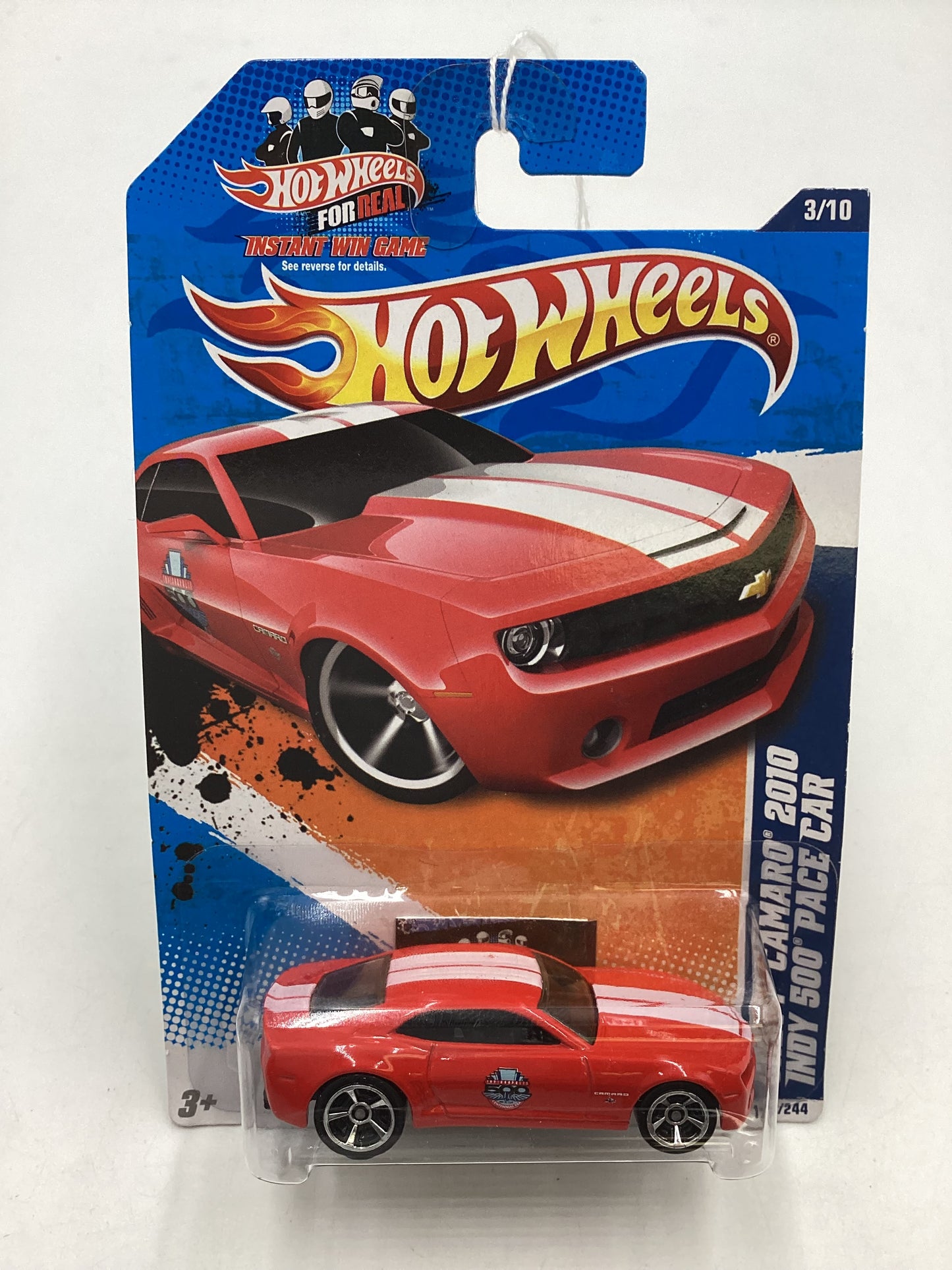 2011 Hot Wheels #113 Red Chevy Camaro 2010 Indy 500 Pace Car 3A