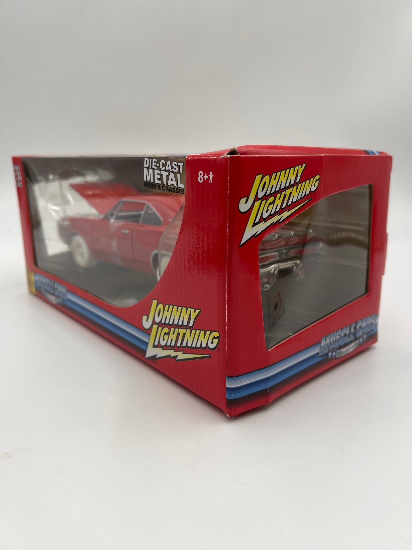 Johnny Lightning 1:24 Scale White Lightning Chase Muscle Cars 1969 Dodge Charger R/T Red VHTF