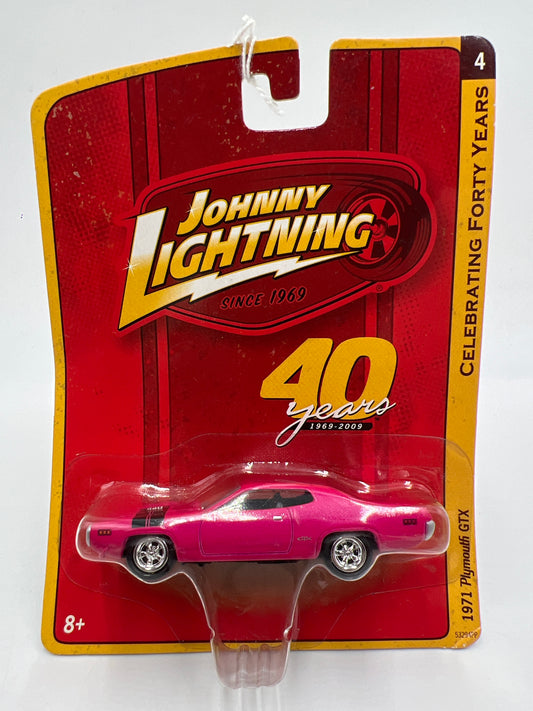 Johnny Lightning Small Card 1971 Plymouth GTX Pink