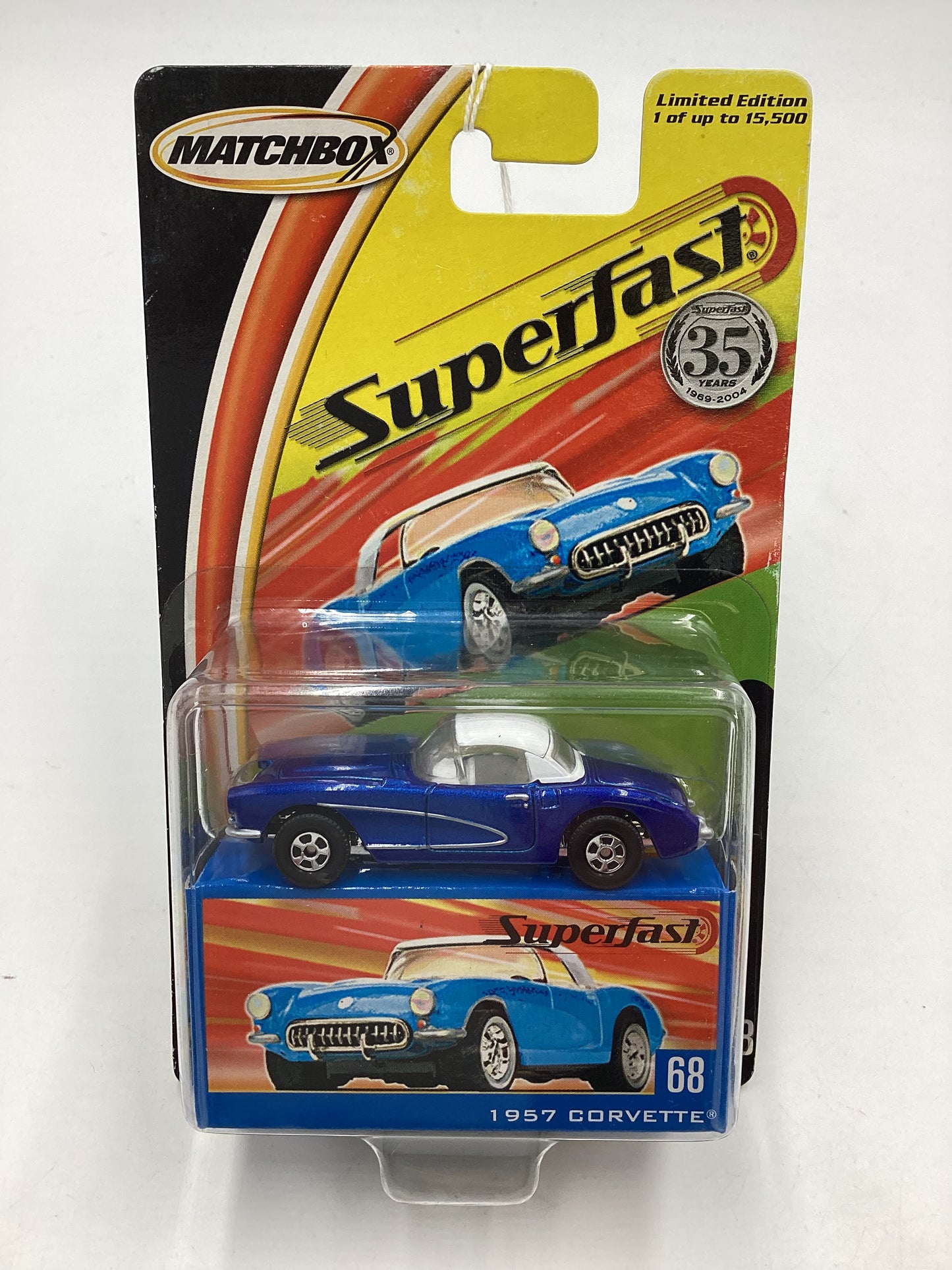 Matchbox 2004 Superfast #68 1957 Chevrolet Corvette blue 174F