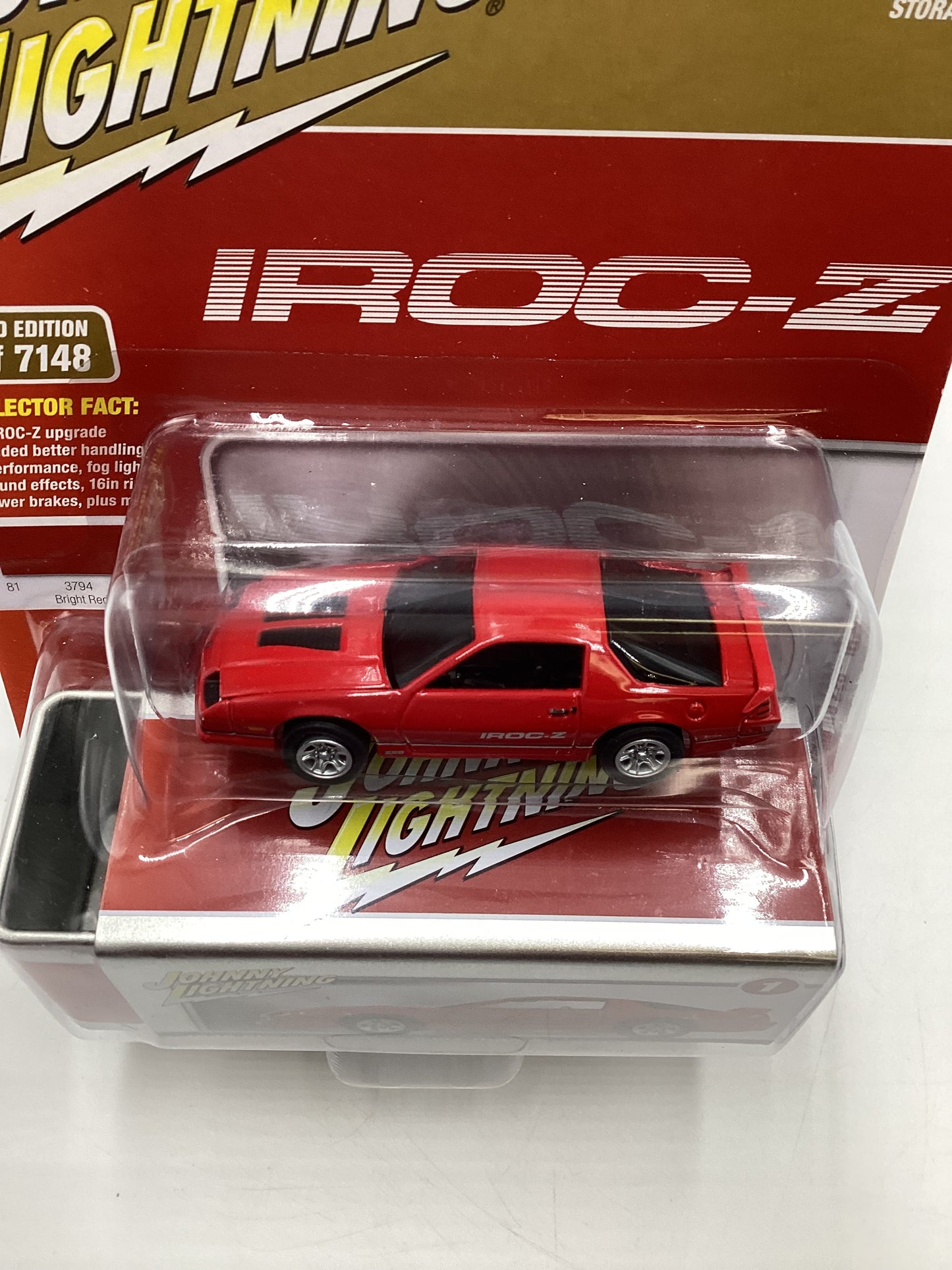 Johnny Lightning Storage Tin Release 2 Version A 1989 Chevy Camaro Z28 IROC-Z Red 221B
