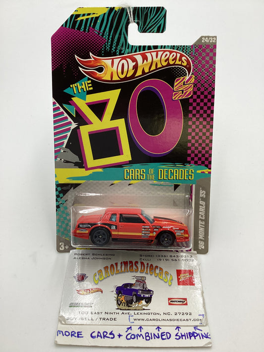 2011 Hot Wheels Cars of the Decades The 80s #24 86 Monte Carlo SS Red 157H