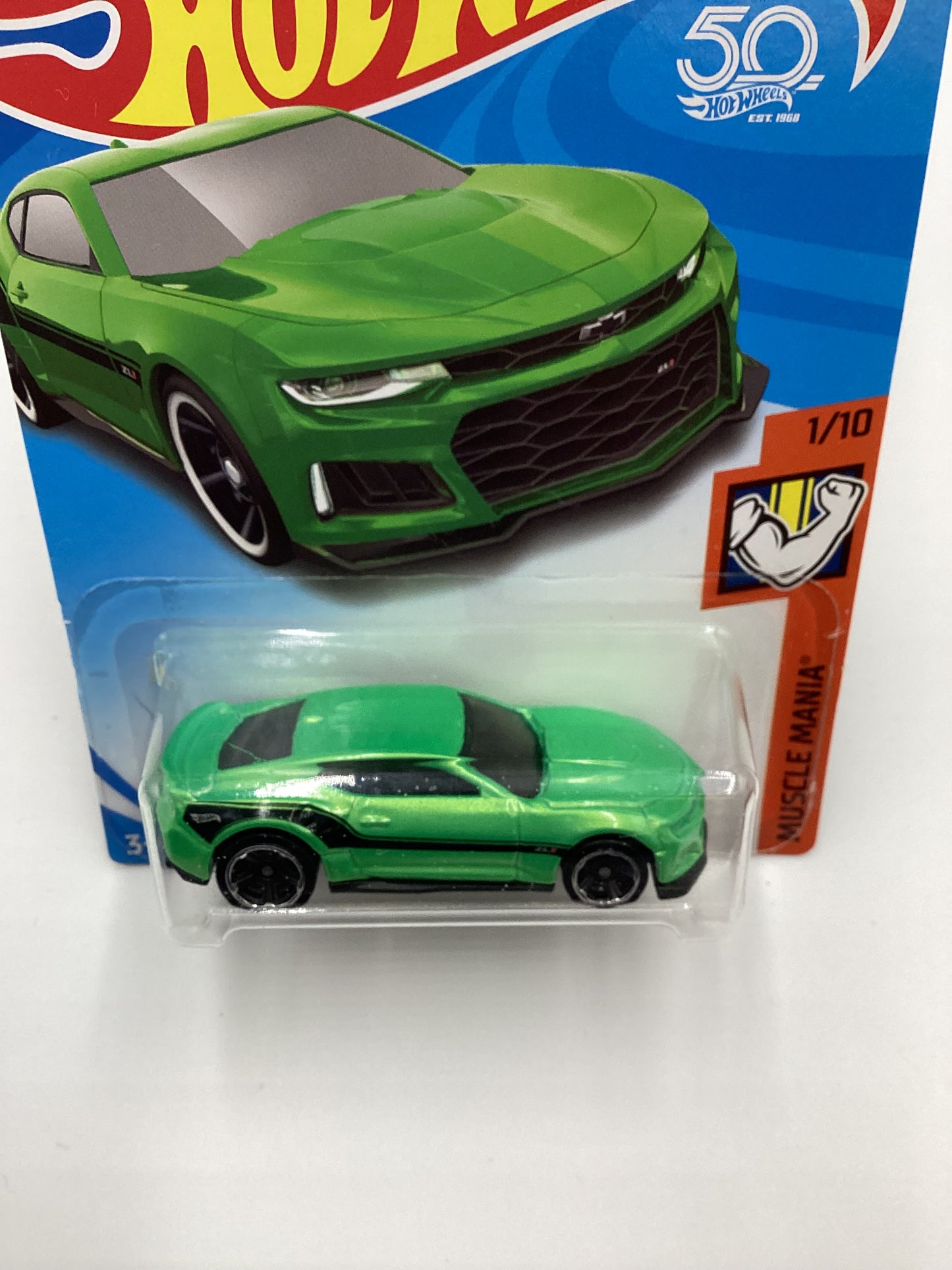 2018 Hot Wheels #188 2017 Camaro ZL1 Green 13F