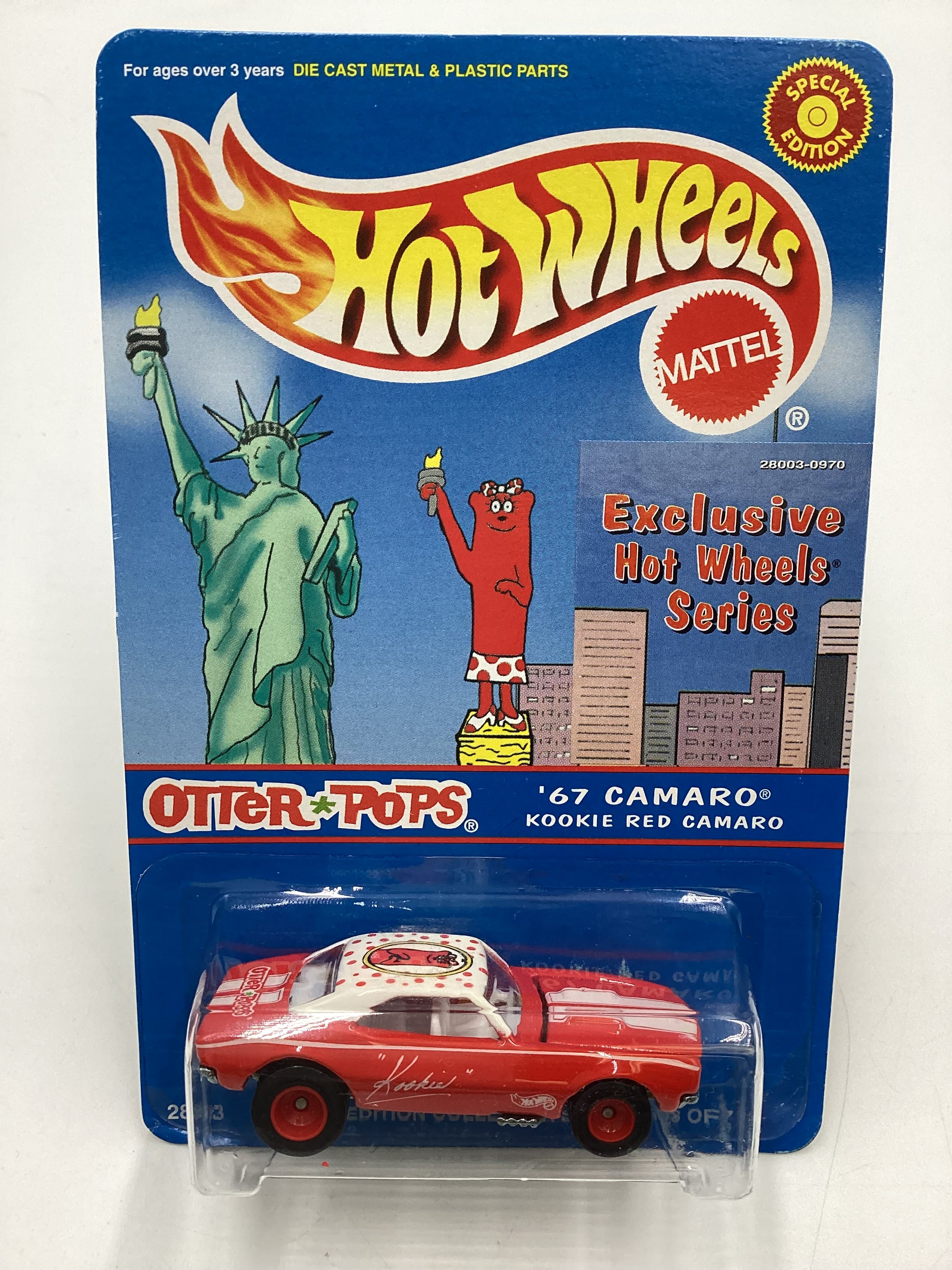 Hot Wheels Special Edition Otter Pops 67 Camaro Kookie Red W