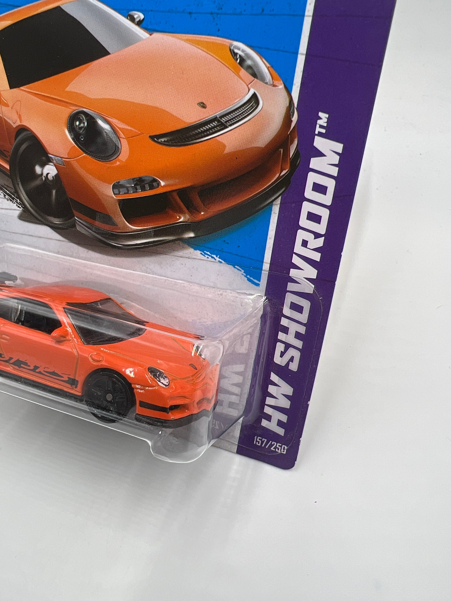 2013 Hot Wheels Showroom #157 Porsche 911 GT3 RS Orange 101B