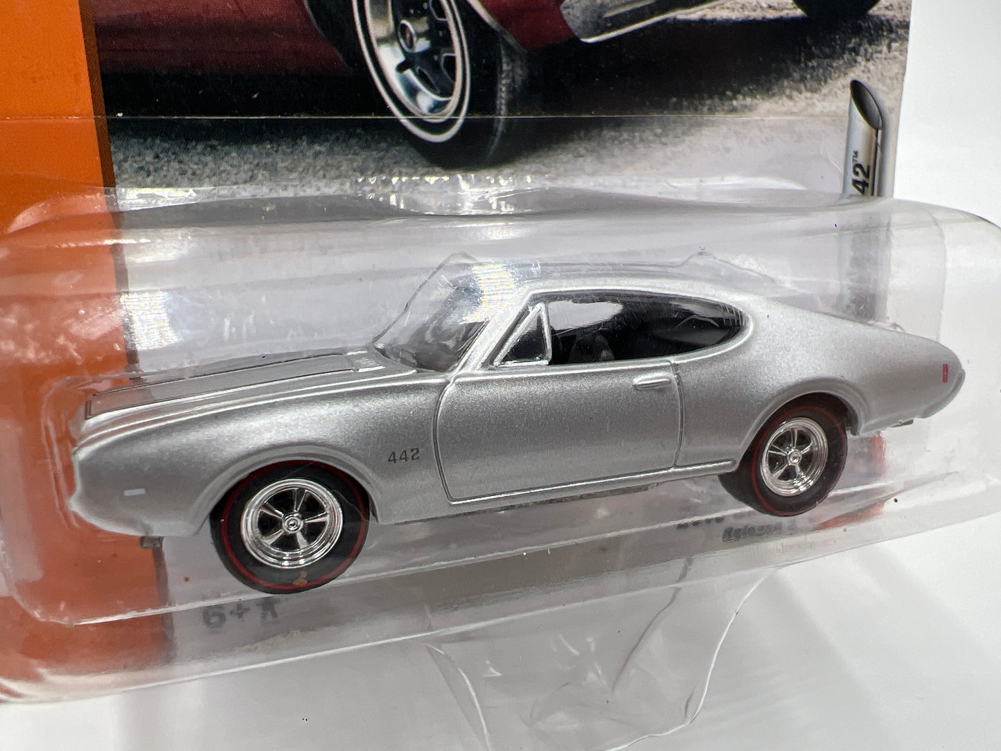 Johnny Lightning Muscle Cars USA #12 Release 2 Version D 1/1836 1969 Olds Cutlass 442 Silver VHTF