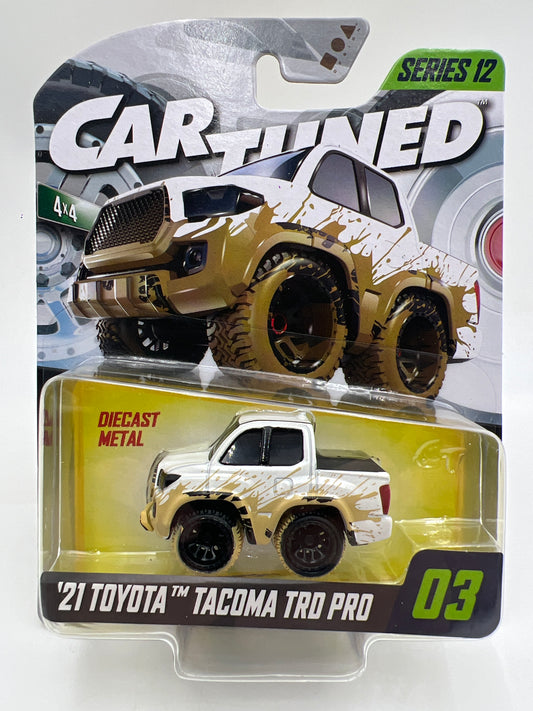 MGA Car Tuned Mainline Series 12 #3 21 Toyota Tacoma TRD Pro White