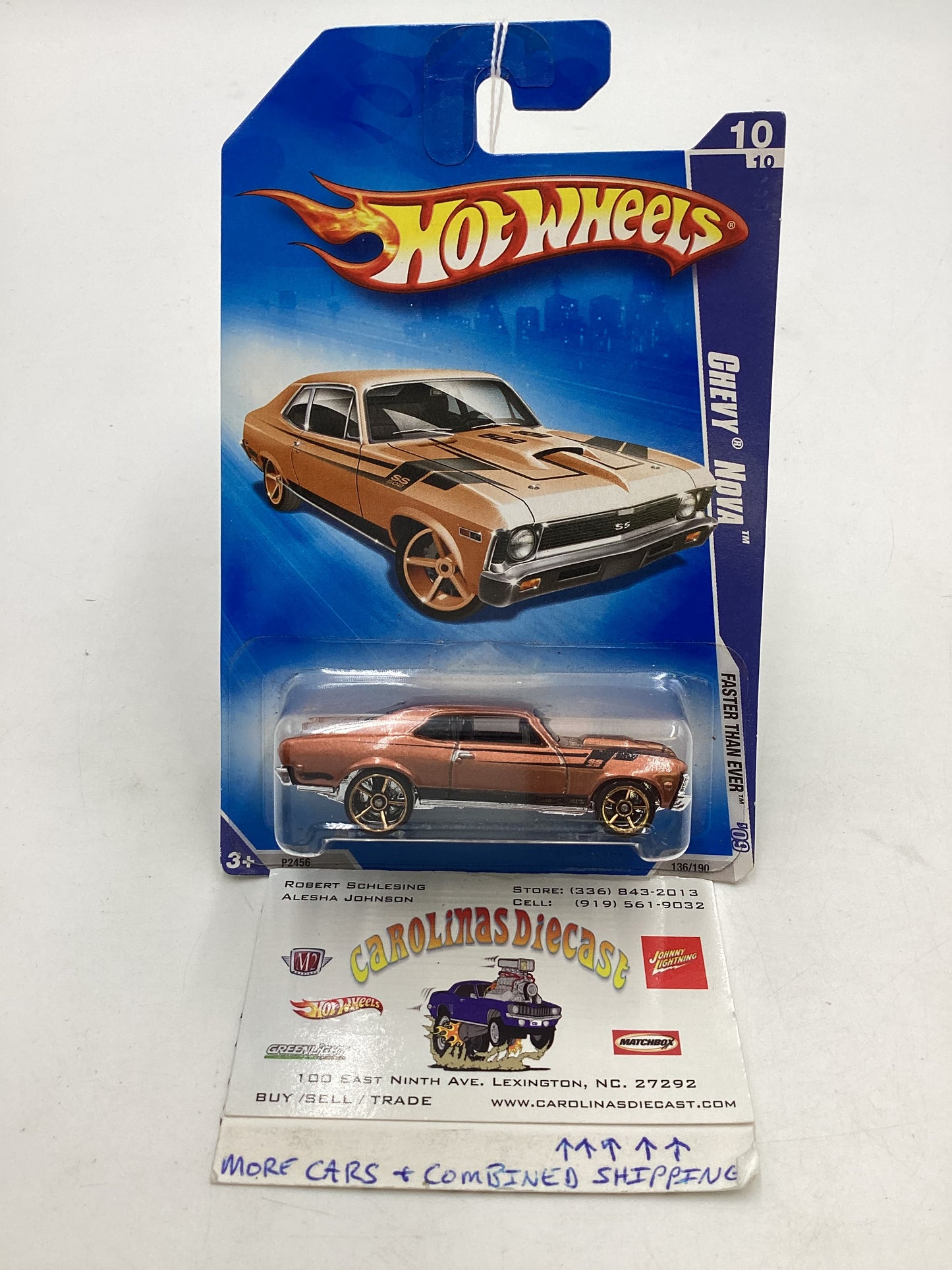 2009 Hot Wheels #136 Chevy Nova 13D