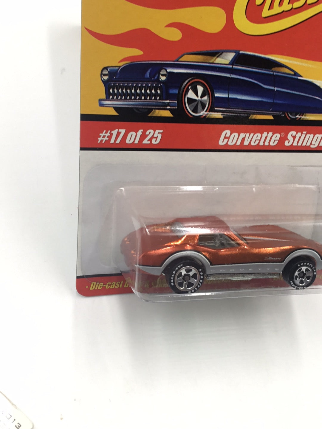 Hot wheels classics series 1 #17 Corvette Stingray (Orange) CC5