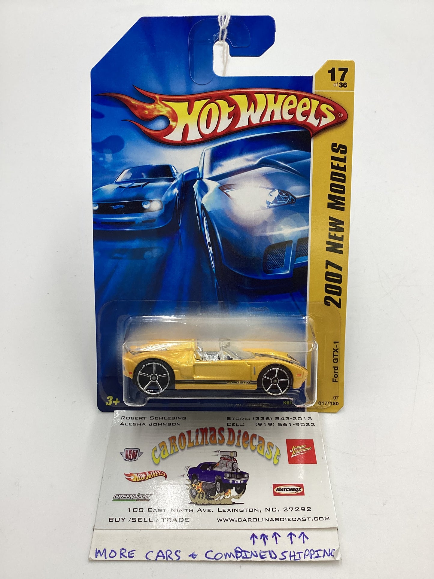 2007 Hot Wheels New Models #17 Ford GTX1 Yellow 27D