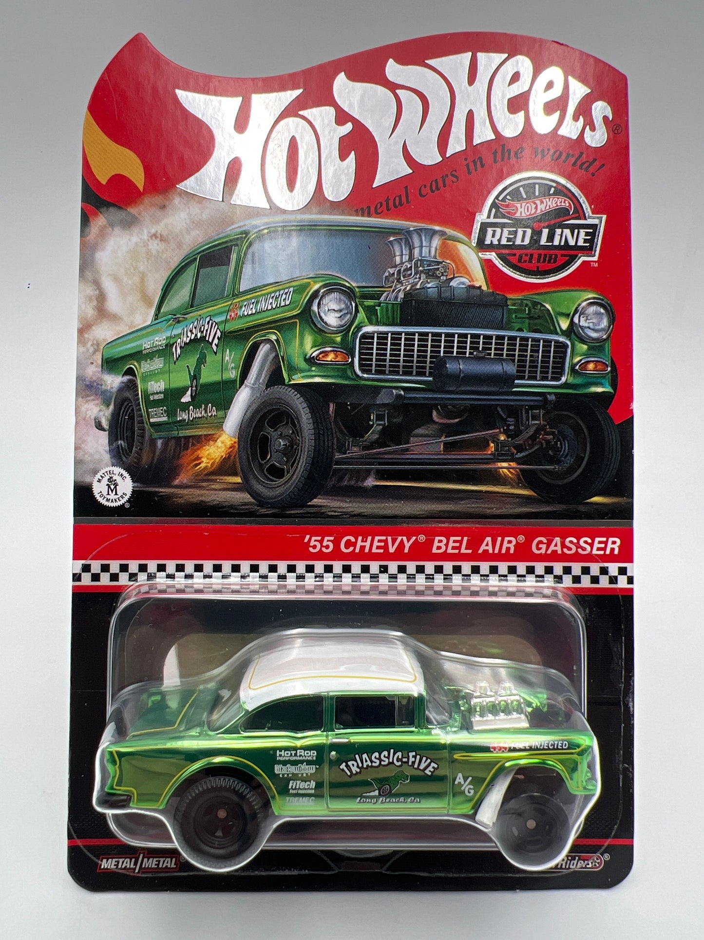 2021 Hot Wheels RLC 55 Chevy Bel Air Gasser Green W/Protector