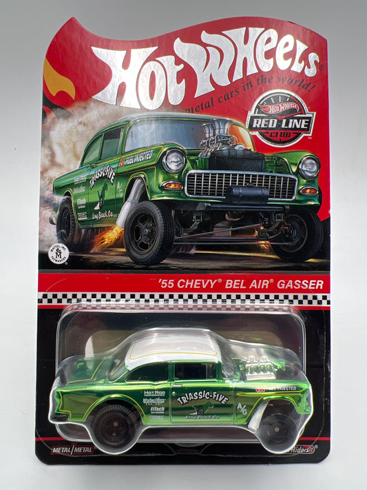 2021 Hot Wheels RLC 55 Chevy Bel Air Gasser Green W/Protector