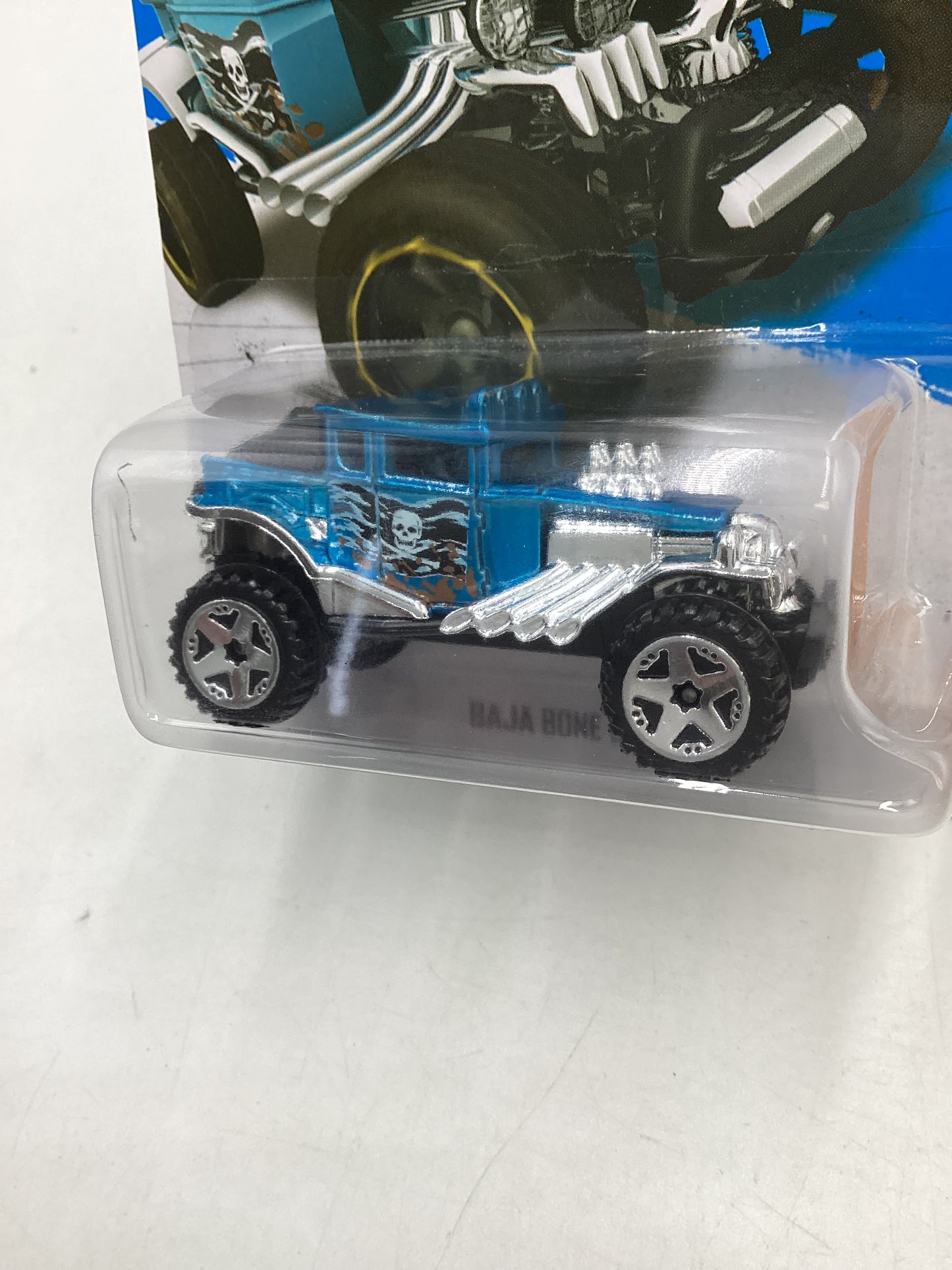 2013 Hot Wheels #90 Baja Bone Shaker Blue Chrome wheels 42C