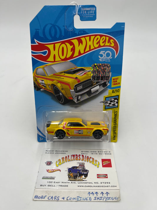 2018 Hot Wheels 68 Mercury Cougar Factory Sealed Kmart Exclusive Yellow 235B