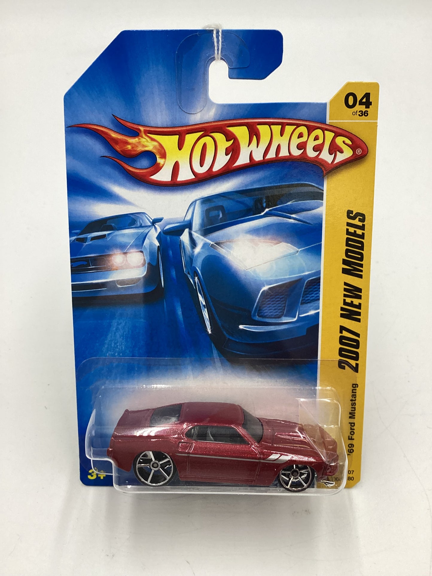 2007 Hot Wheels New Models #4 69 Ford Mustang Red 25H