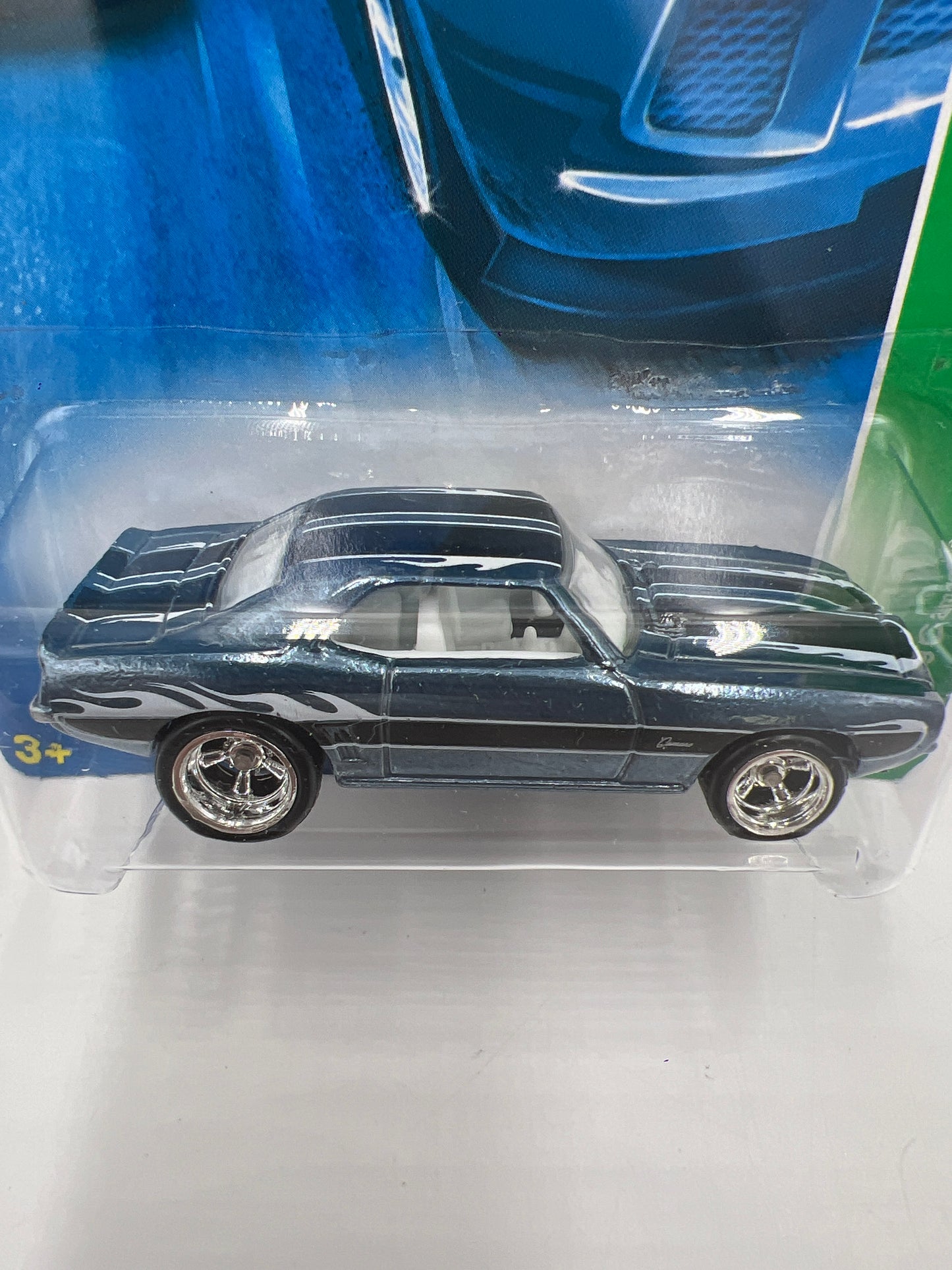 2008 Hot Wheels Super Treasure Hunt #172 69 Camaro Blue W/ Protector