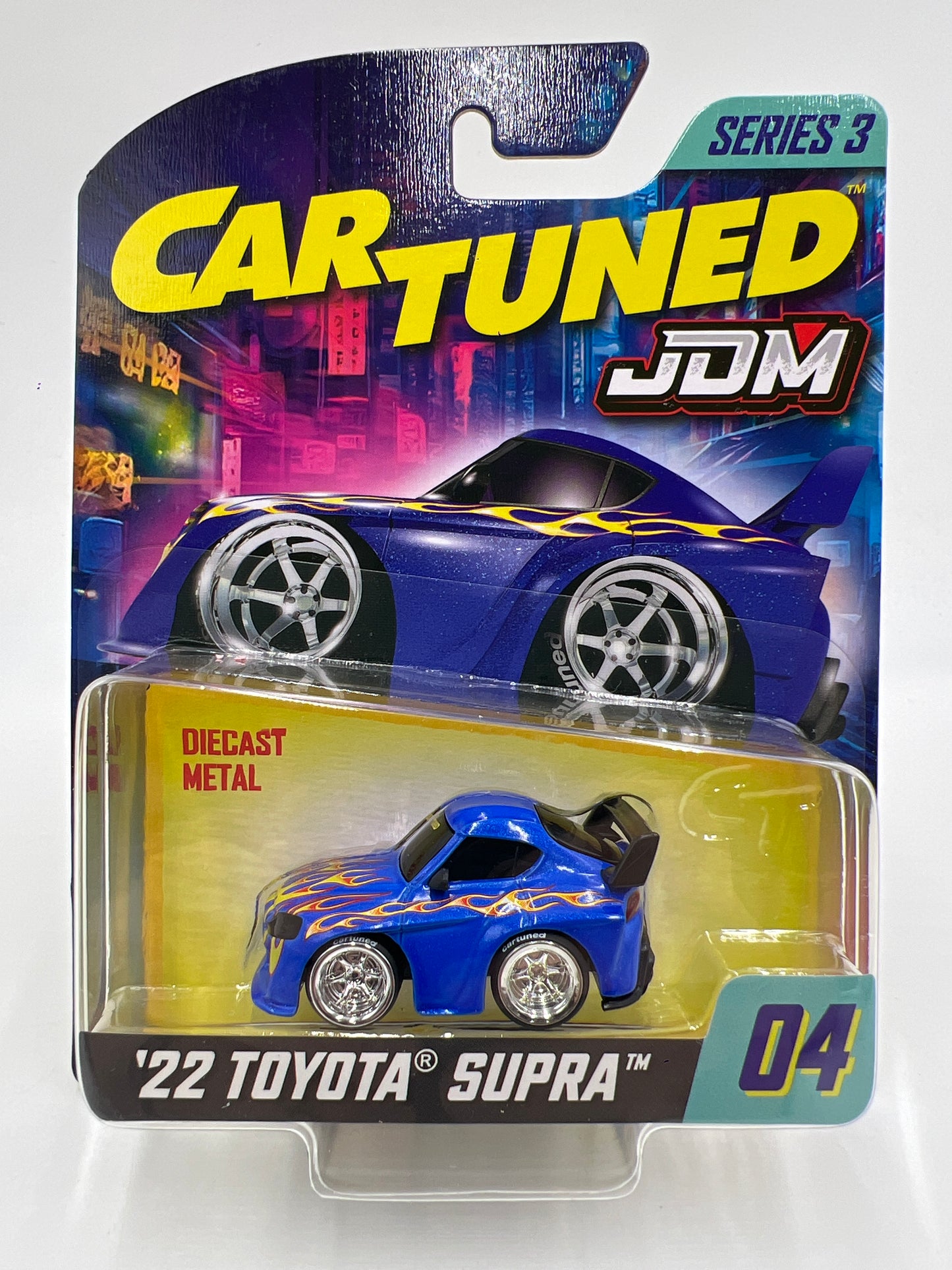 2025 MGA Car Tuned JDM Series 3 #4 22 Toyota Supra Blue