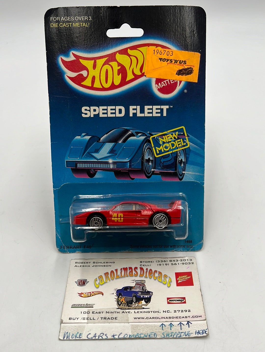 Hot Wheels Speed Fleet Red Ferrari F40 #1468